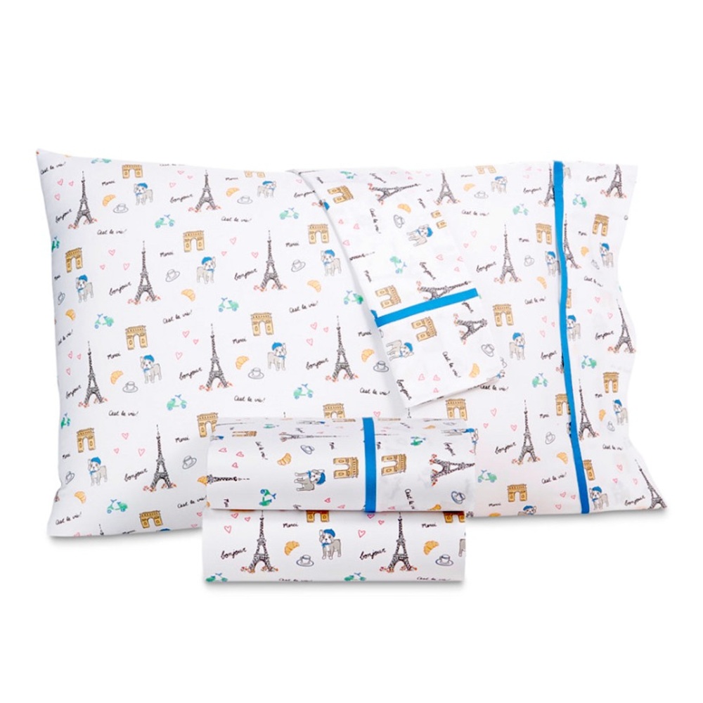 Paris 250 Thread Count 100% Cotton 4-Pc. Sheet Set, Full